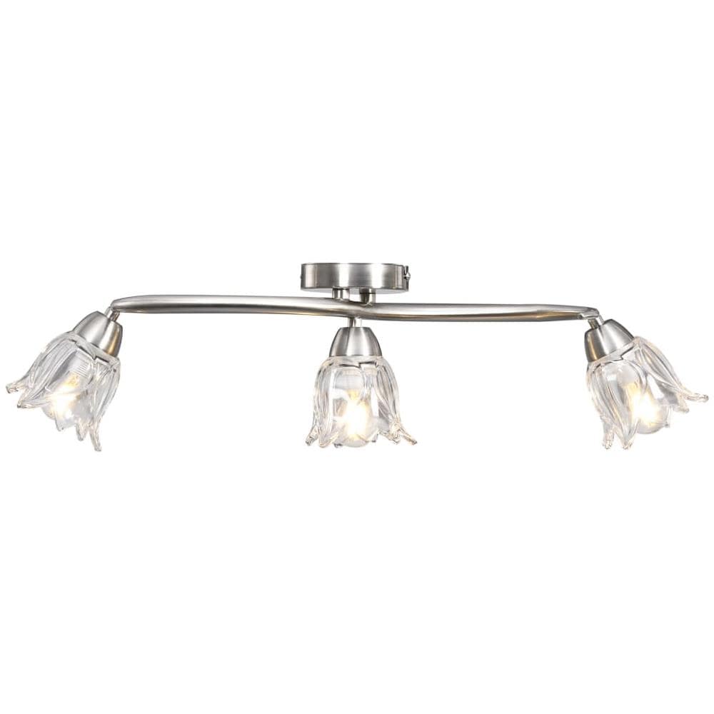 Lampadario Con Paralumi In Vetro Per 3 Lampadine E14 Tulipano - Foto 2