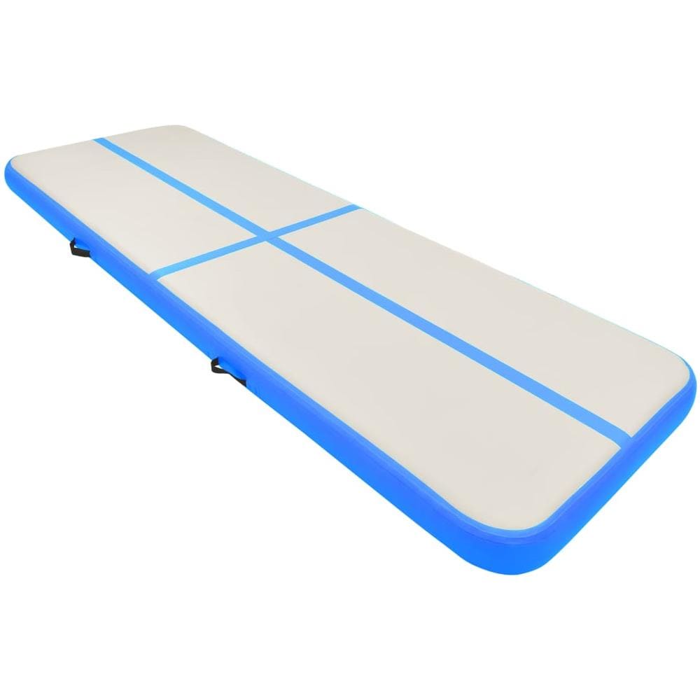 Tappetino Ginnastica Gonfiabile con Pompa 500x100x15cm PVC Blu - Foto 3