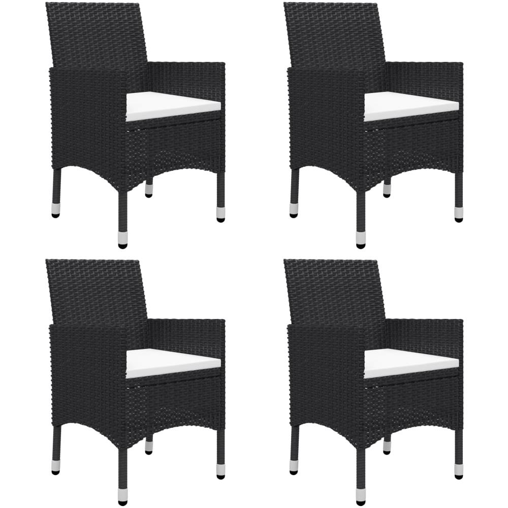 Set Mobili da Pranzo per Giardino 5 pz Nero - Foto 3