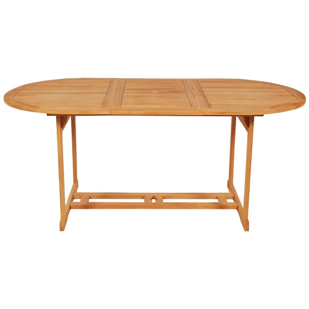 Set da Pranzo da Giardino 9 pz in Legno Massello di Teak - Foto 2