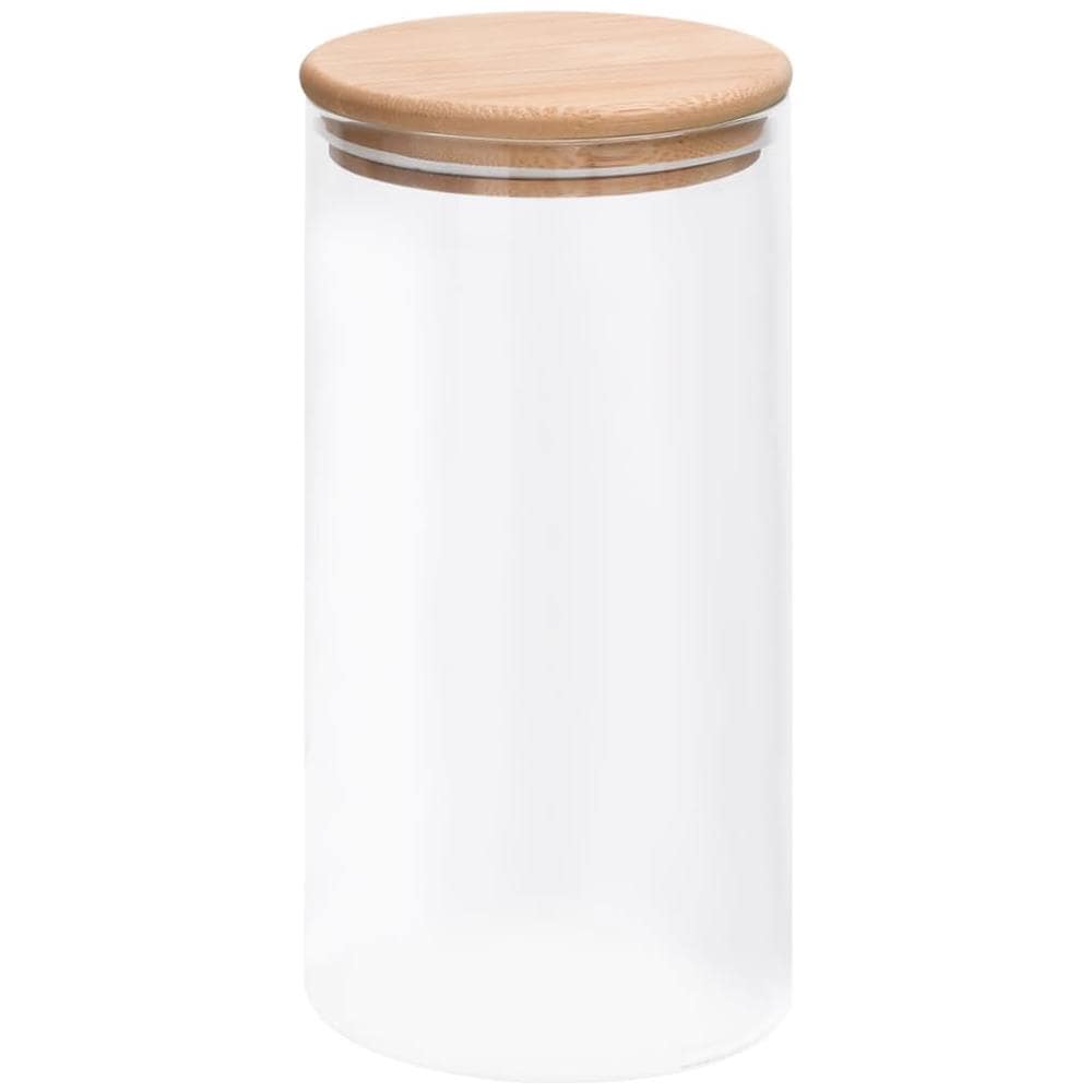 Barattoli di Vetro con Coperchio in Bambù 4 pz 1200 ml - Foto 2