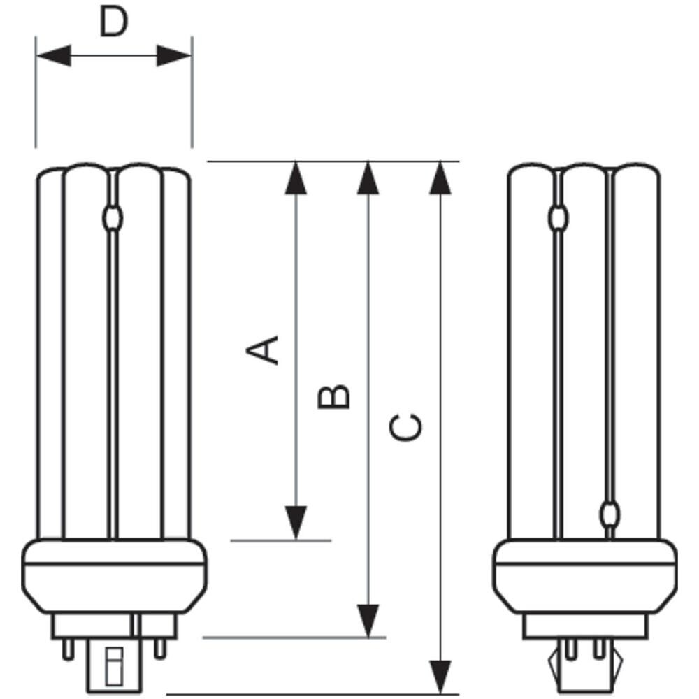 MASTER PL-T 4 Pin, 4P, GX24q-3, Bianco, A, Bianco caldo, Bianco - Foto 2
