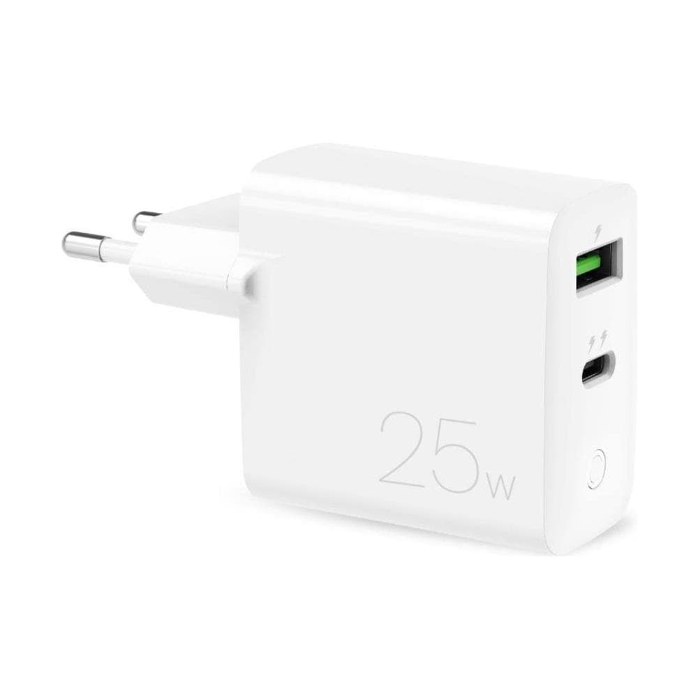Carica Batterie Da Rete 25w Usb-c + Usb-a Fast Charger Power Delivery | Bianco - Foto 1