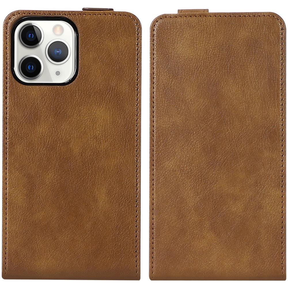 Custodia Compatibile Con Apple Iphone 13 Pro Max In Marrone Castagno - Coperchio Protettivo In Design Flip Realizzato In Finta Pelle Liscia - Foto 8