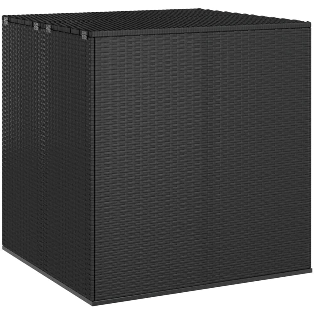 Contenitore Da Giardino In Rattan Pe 100x97,5x104 Cm Nero - Foto 1