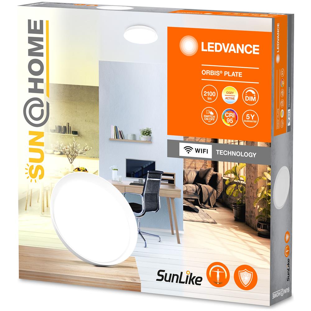 Ledvance Apparecchio Di Illuminazione: Per Soffitto, Sunhome Wall & Ceiling / 26 W, 220…240 V, Tunable White, 2200 … 5000 K, Materiale Del Corpo: Polymethylmethacrylate (pmma, Ip20 - Foto 2