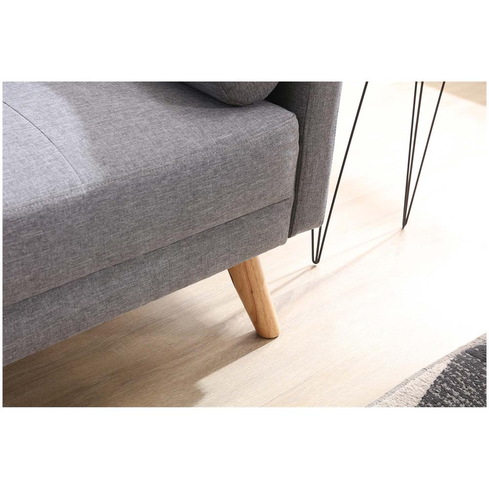 Wooden Divano-letto Scandinavo 3 Posti Grigio - Foto 2