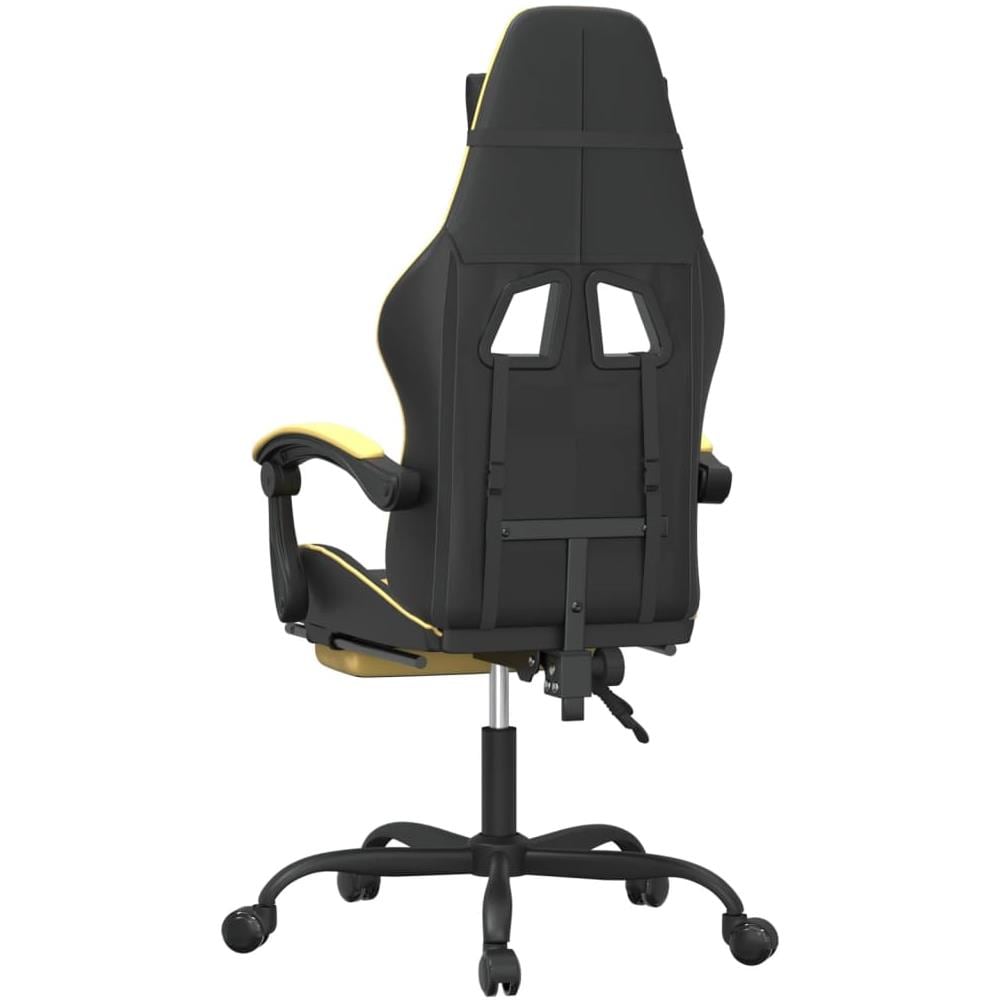 Sedia Da Gaming Con Poggiapiedi Nero E Oro In Similpelle - Foto 2