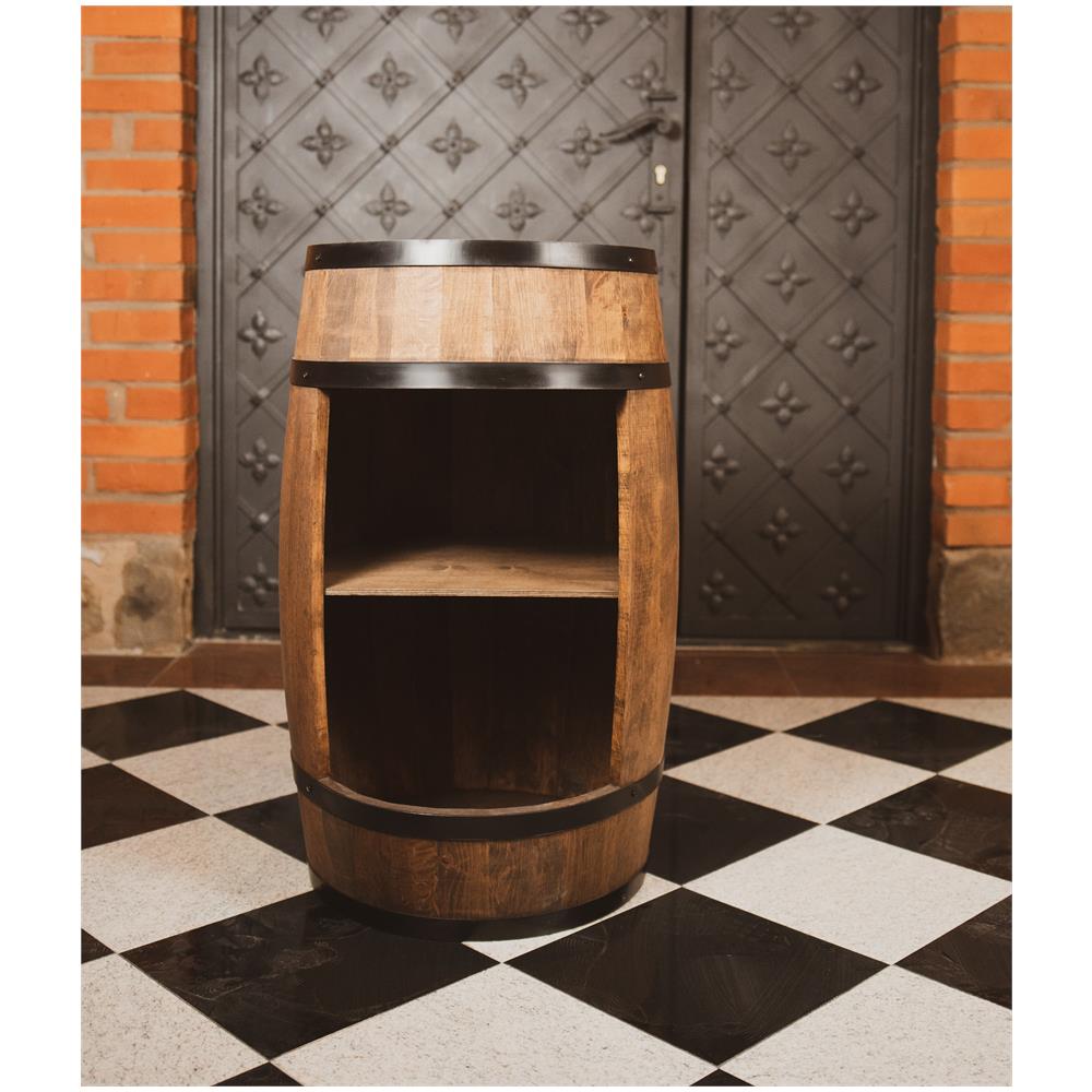 Botte In Legno, Armadietto Per Vino In Stile Retr? , Portabottiglie In Legno, Da 80 Cm Di Altezza, Elegante Decorazione Per Il Soggiorno, Tavolo E Portabottiglie (wenge) - Foto 1