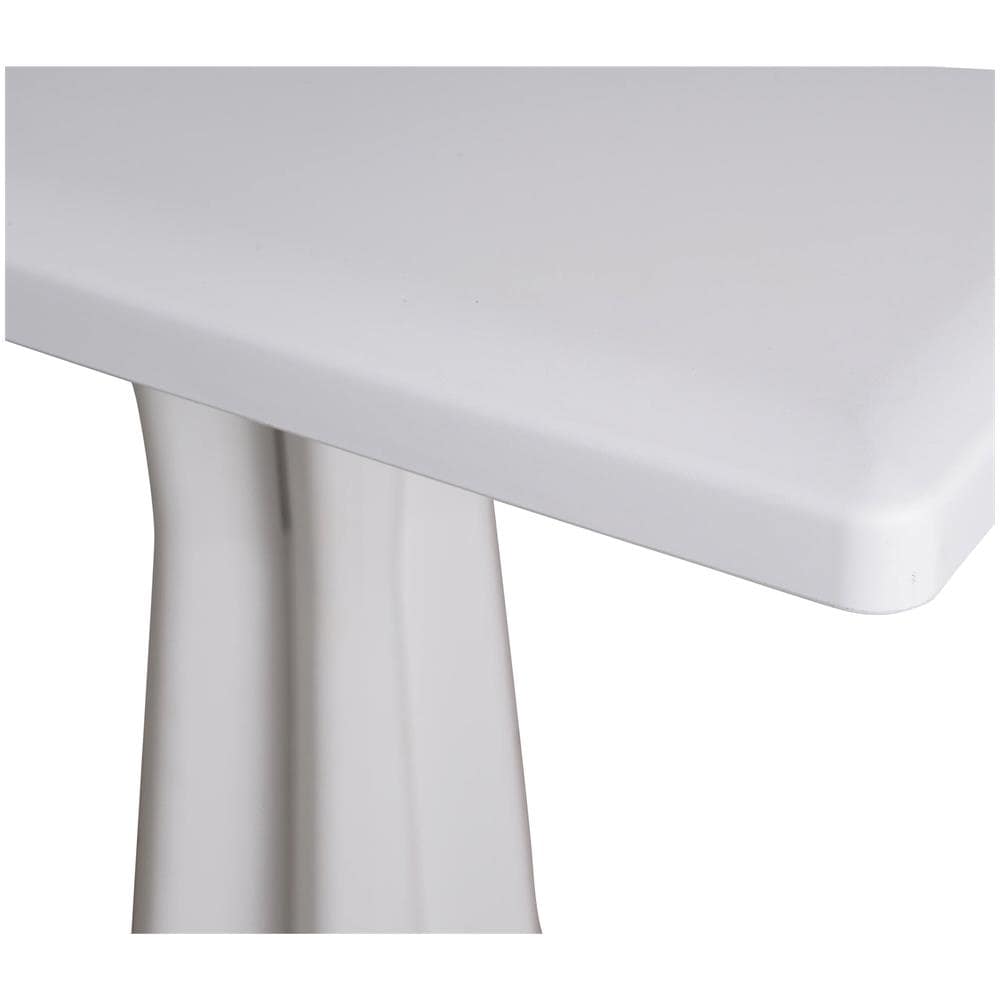 Tavolo Da Esterno Trani, Tavolo Quadrato Fisso, Tavolino Da Giardino Multiuso, 100% Made In Italy, 70x70h72 Cm, Bianco - Foto 4