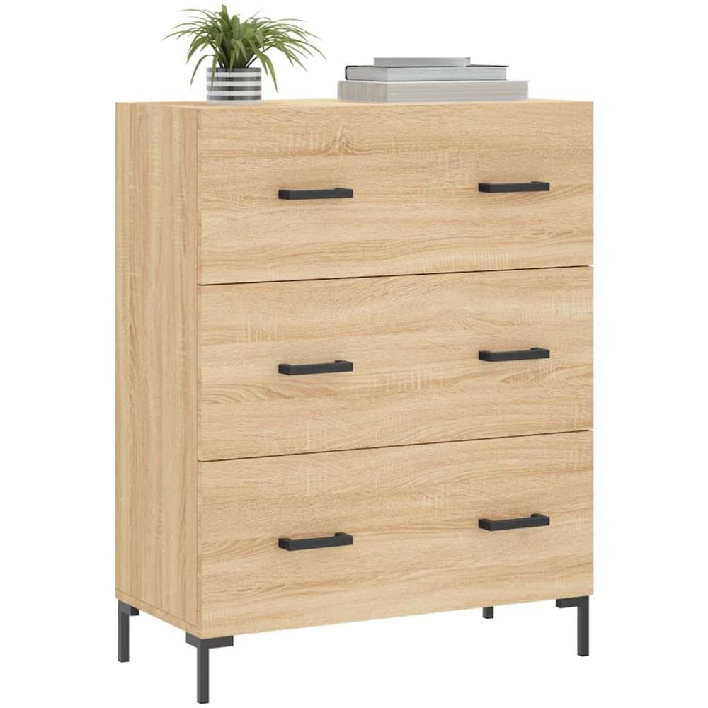 Credenza Rovere Sonoma 69,5x34x90 Cm In Legno Multistrato - Foto 3