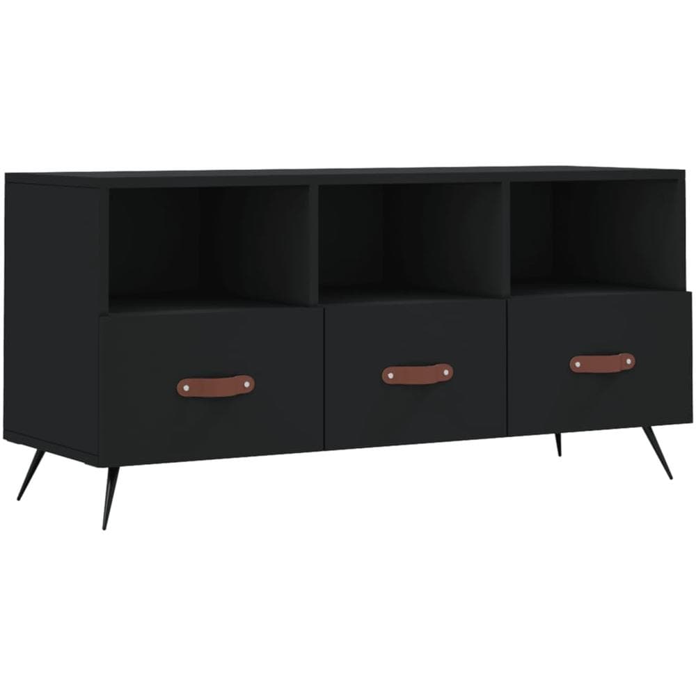Mobile Porta Tv Nero 102x36x50 Cm In Legno Multistrato - Foto 2