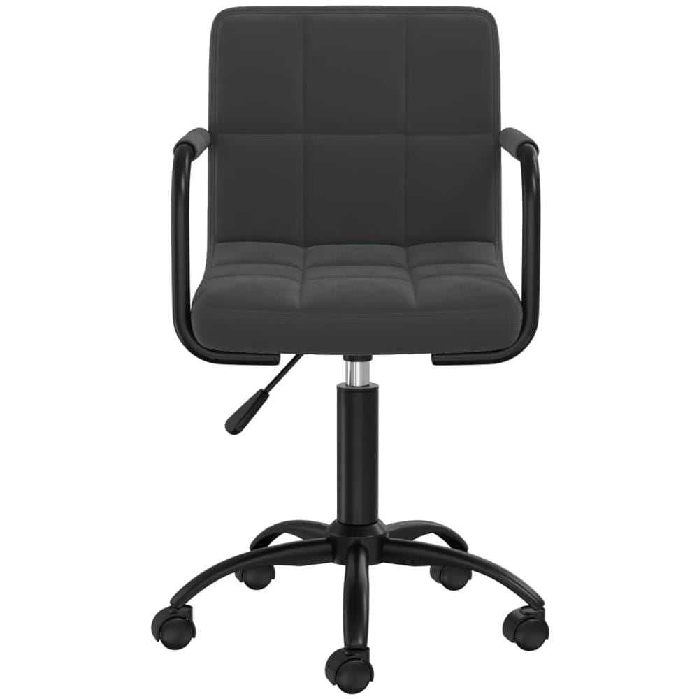 Sedia Girevole Da Ufficio Nera In Velluto - Foto 3