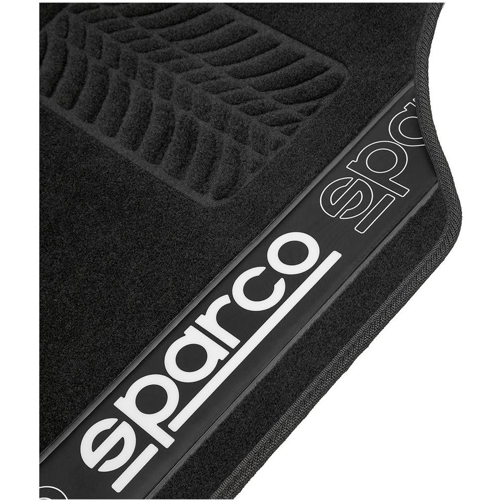 Set 4 Tappetini Neri Universali 2 Anteriori Con Logo E 2 Posteriori Per Auto In Moquette - Foto 3