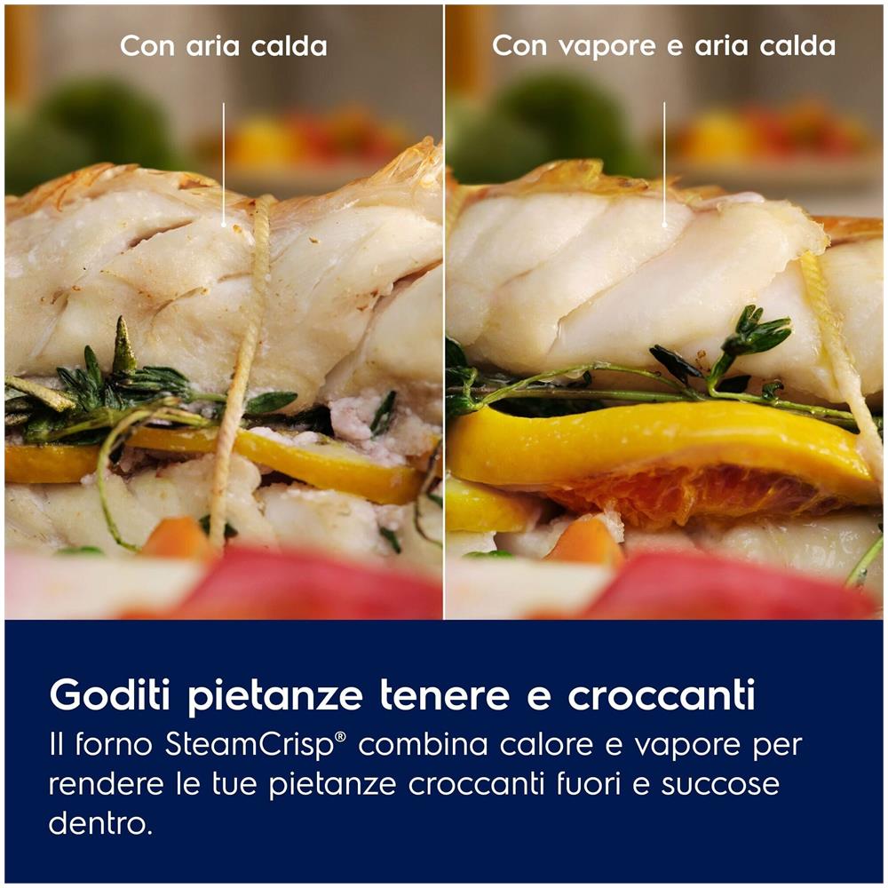 FORNO INCASSO STEAM CRISP (25%vapore) CLASSE A 60 CM EOC3S44TX2 MADE IN ITALY - Foto 2