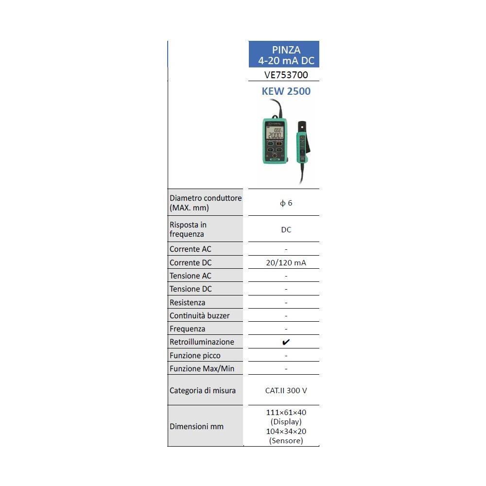 Pinza Amperometrica Digitale Kew 2500 Ve753700 - Foto 3