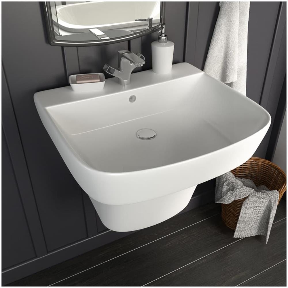Lavabo A Parete In Ceramica Bianco 500x450x410 Mm - Foto 1