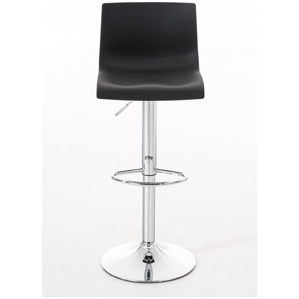 Sgabello Alto Hoover in Polipropilene E Metallo I Sgabello Bar Design Regolabile 59-80 CM I Sedia Sgabello Girevole 360°con Schienale Nero - Foto 2