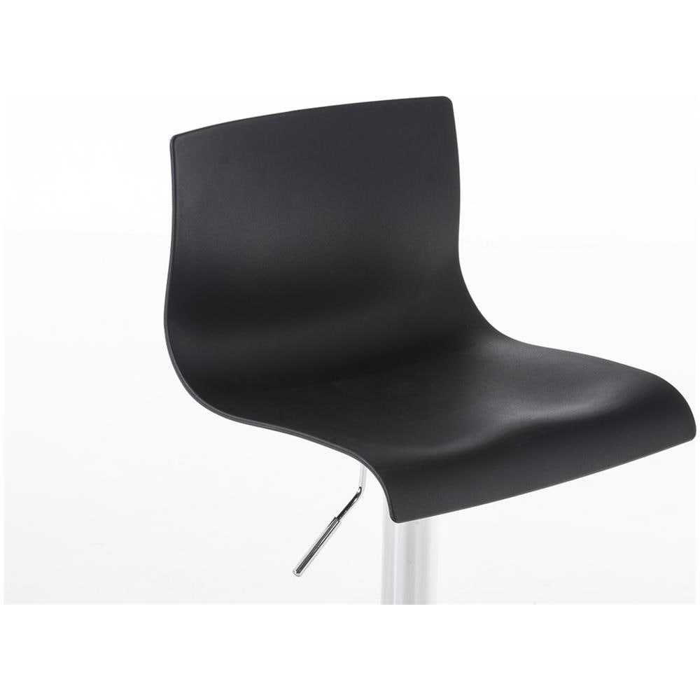 Sgabello Alto Hoover in Polipropilene E Metallo I Sgabello Bar Design Regolabile 59-80 CM I Sedia Sgabello Girevole 360°con Schienale Nero - Foto 5