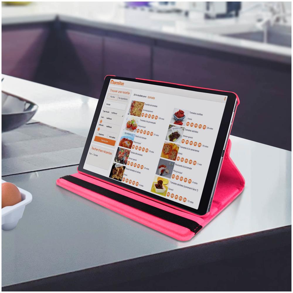 Custodia Samsung Galaxy Tab A 10.1 2019 Supporto Regolabile 360° - Rosa - Foto 2