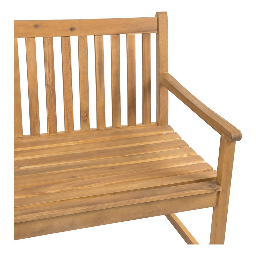 Panca Da Giardino In Legno Di Acacia Con Cuscino Beige 160 Cm Vivara - Foto 2