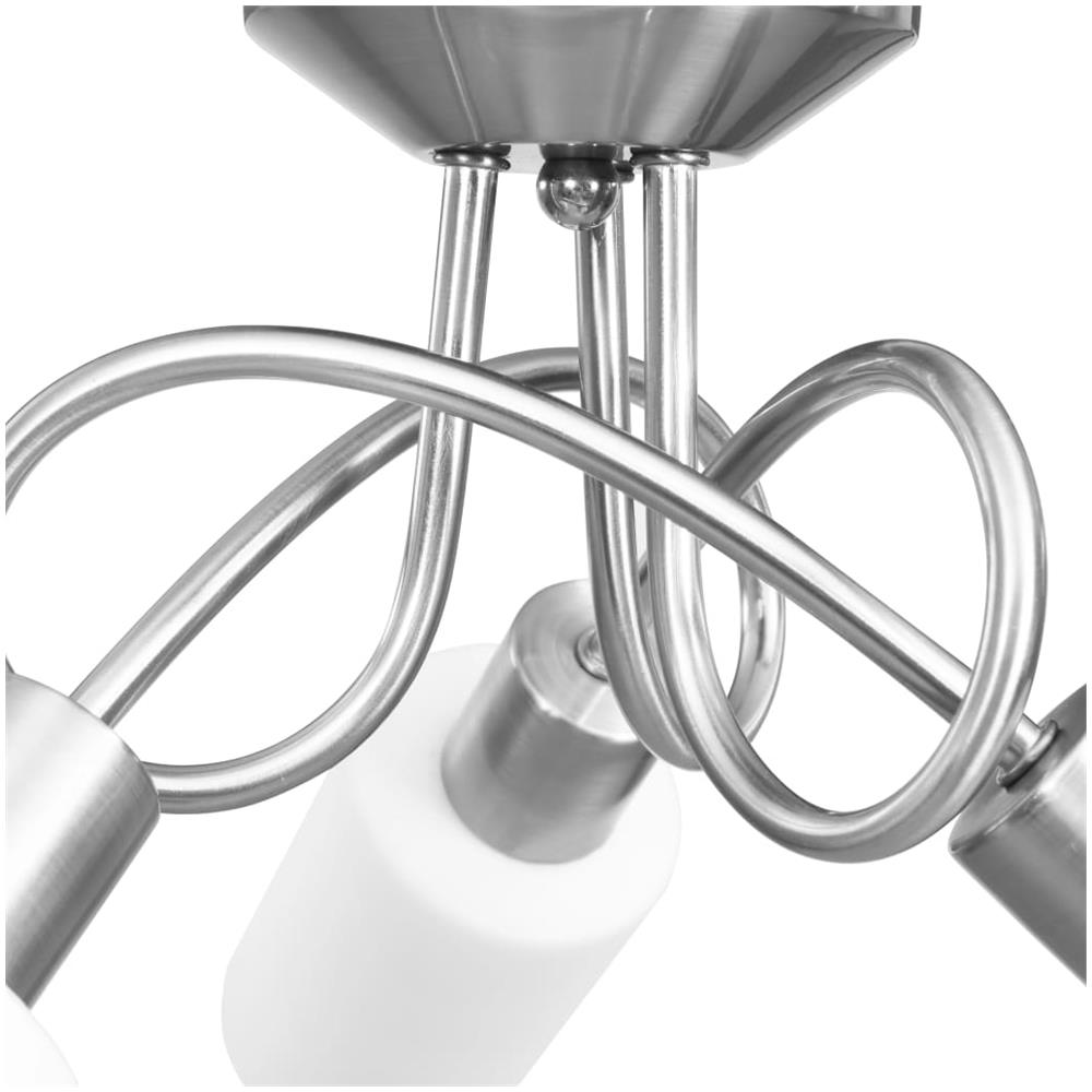 Lampadario Paralume In Ceramica A Cono Bianco 3 Lampadine E14 - Foto 12