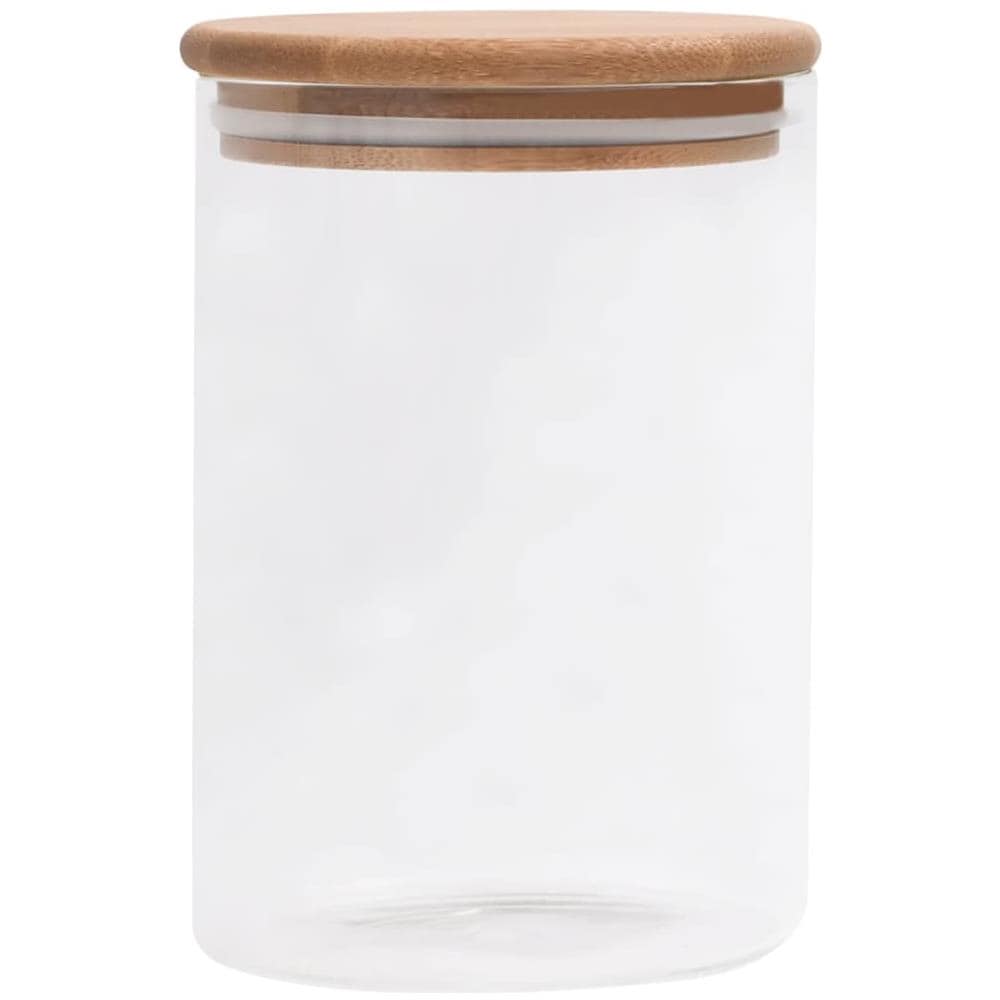Barattoli di Vetro con Coperchio in Bambù 4 pz 800 ml - Foto 2