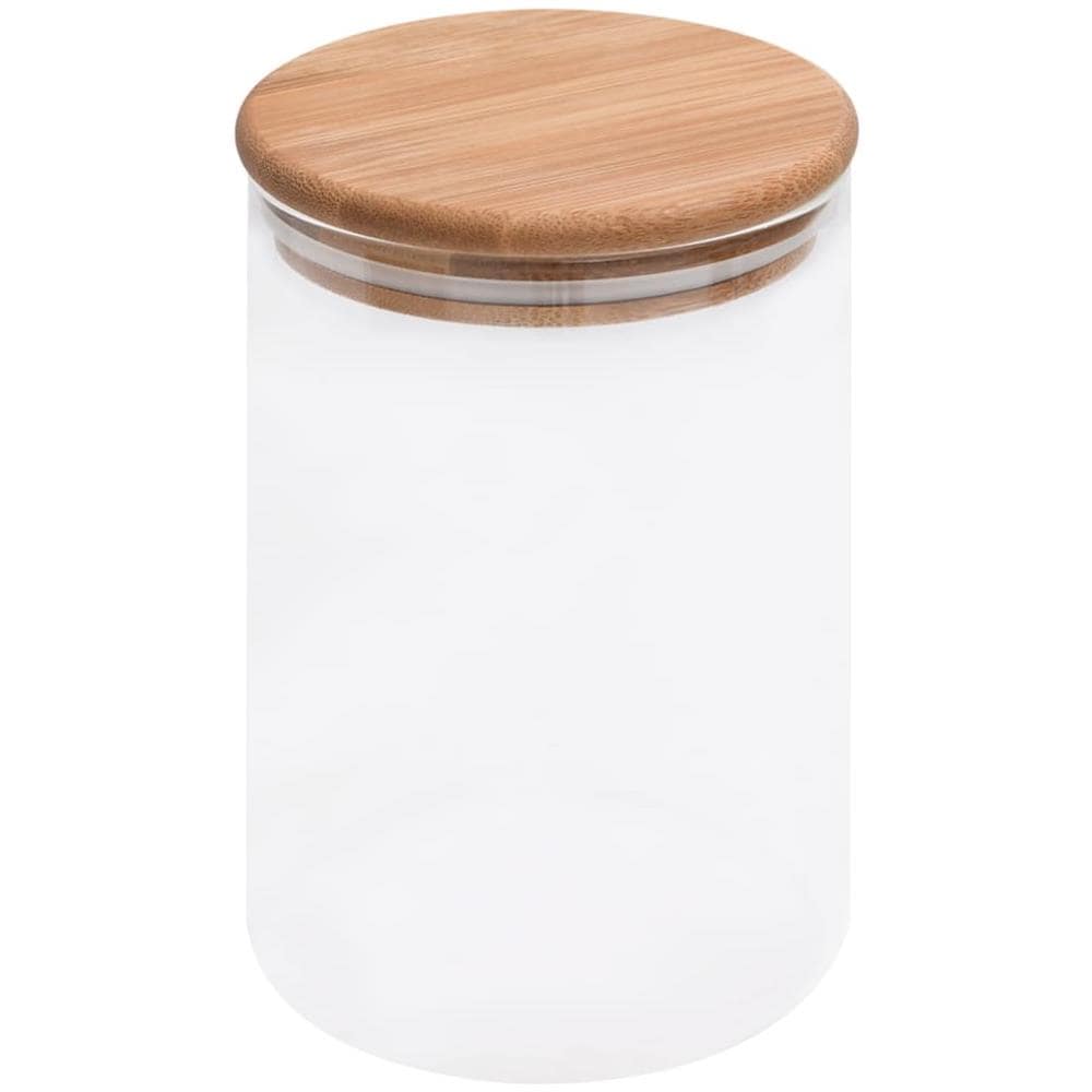 Barattoli di Vetro con Coperchio in Bambù 4 pz 800 ml - Foto 3