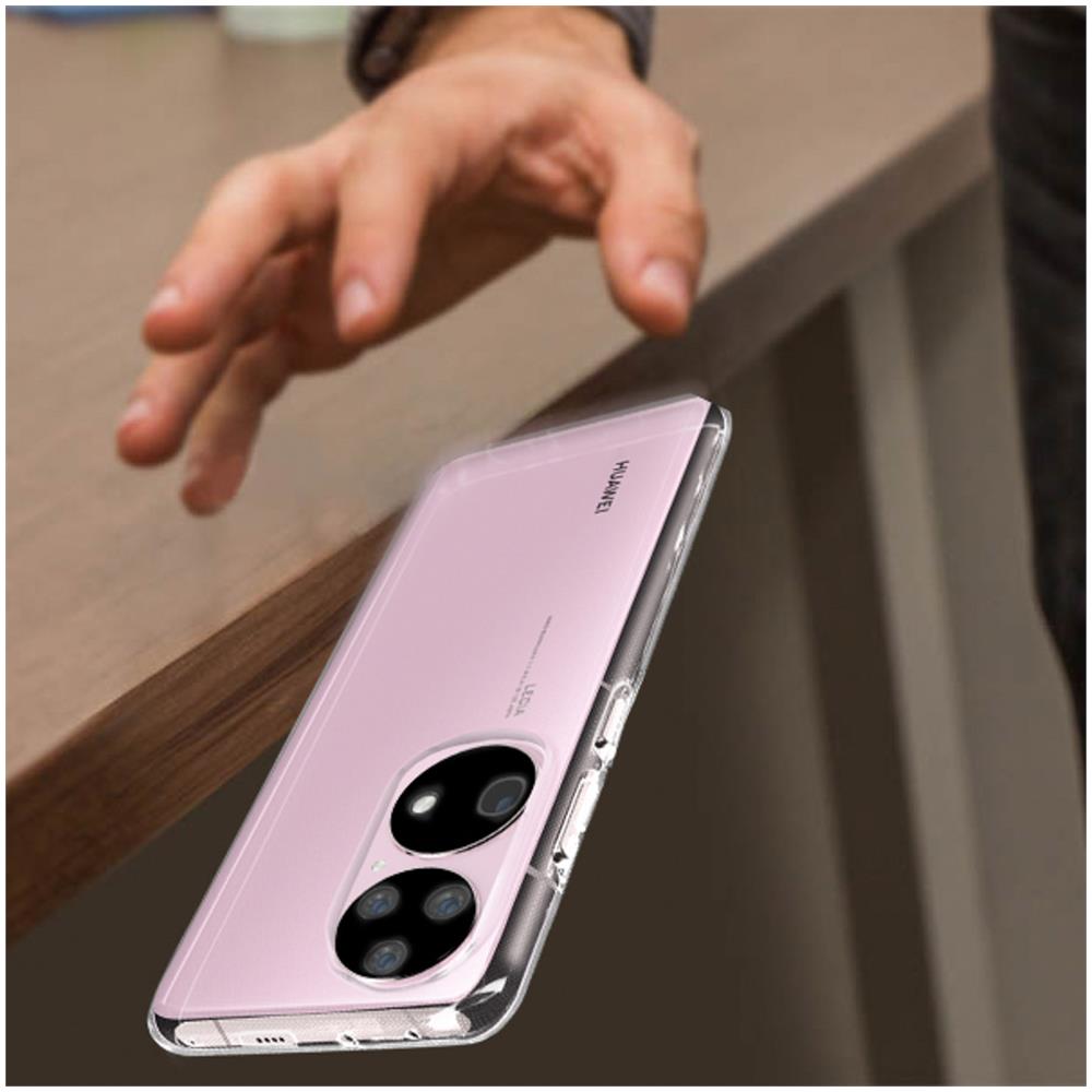 Cover Huawei P50 Pro Silicone Flessibile Extra-sottile Trasparente - Foto 2