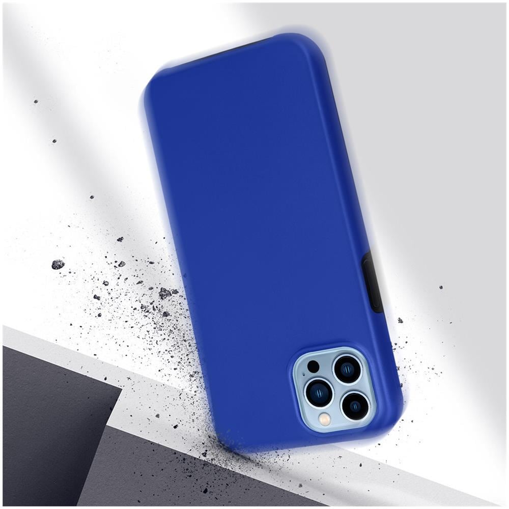 Cover Iphone 13 Pro Retro Rigido E Fronte Flessibile - Blu - Foto 2