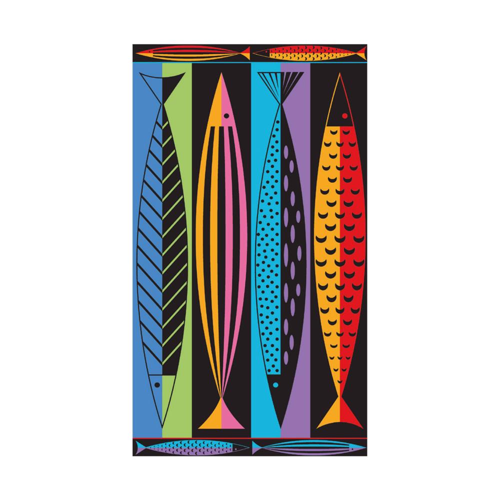 Telo Mare Jacquard Spugna Asciugamano Spiaggia Disegno Picasso Fish - Foto 1