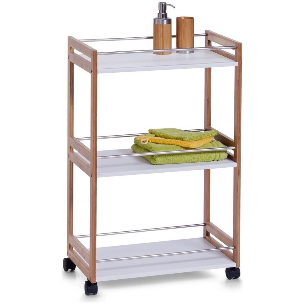 Carrello Bagno Bamboo, Libreria - 3 Livelli, - Foto 2