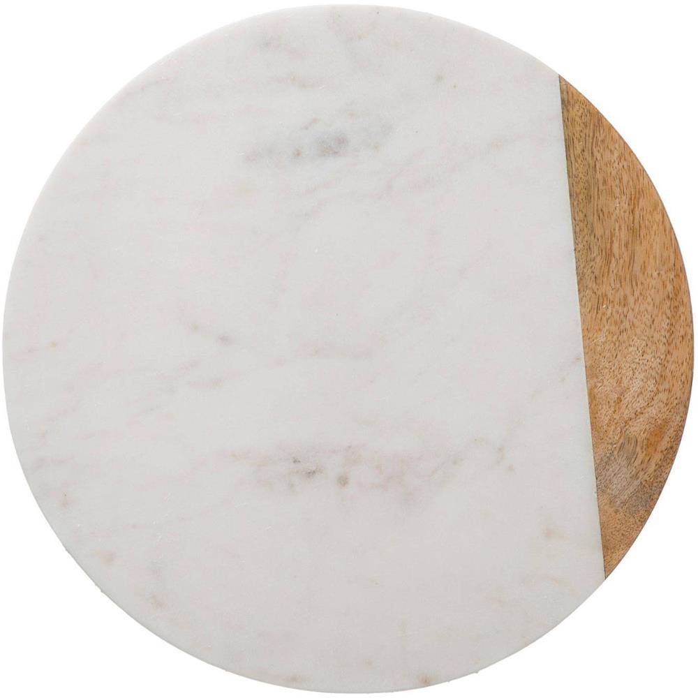 Vassoio Girevole Geom Hygge, Ø 30 Cm, Marmo, Bianco - Foto 2