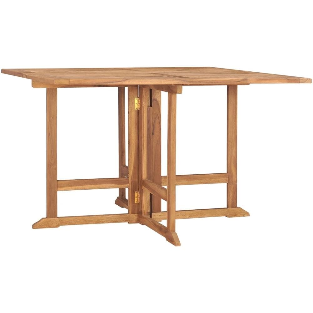 Tavolo Da Giardino Pieghevole 110x110x75 Cm In Massello Di Teak - Foto 1