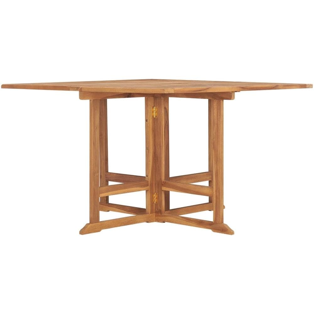 Tavolo Da Giardino Pieghevole 110x110x75 Cm In Massello Di Teak - Foto 2