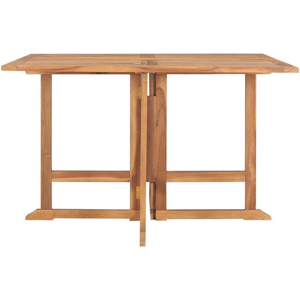 Tavolo Da Giardino Pieghevole 110x110x75 Cm In Massello Di Teak - Foto 3