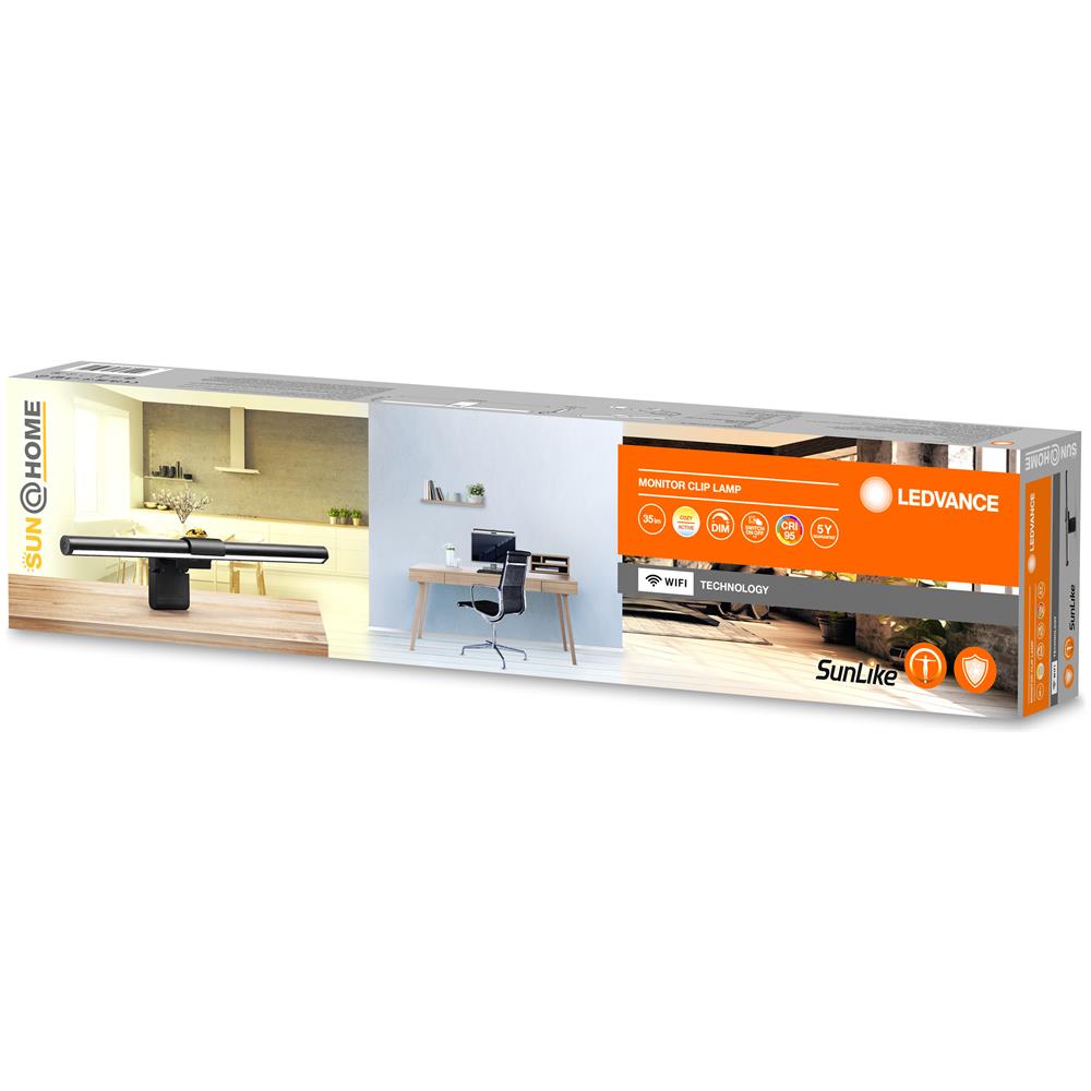 Ledvance Apparecchio Di Illuminazione: Per Computer Monitor, Sunhome Office Light / 2,50 W, 5 V, Ampiezza Fascio Luminoso: 110, Tunable White, 2200 … 5000 K, Materiale Del Corpo: Plastic, Ip20 - Foto 2