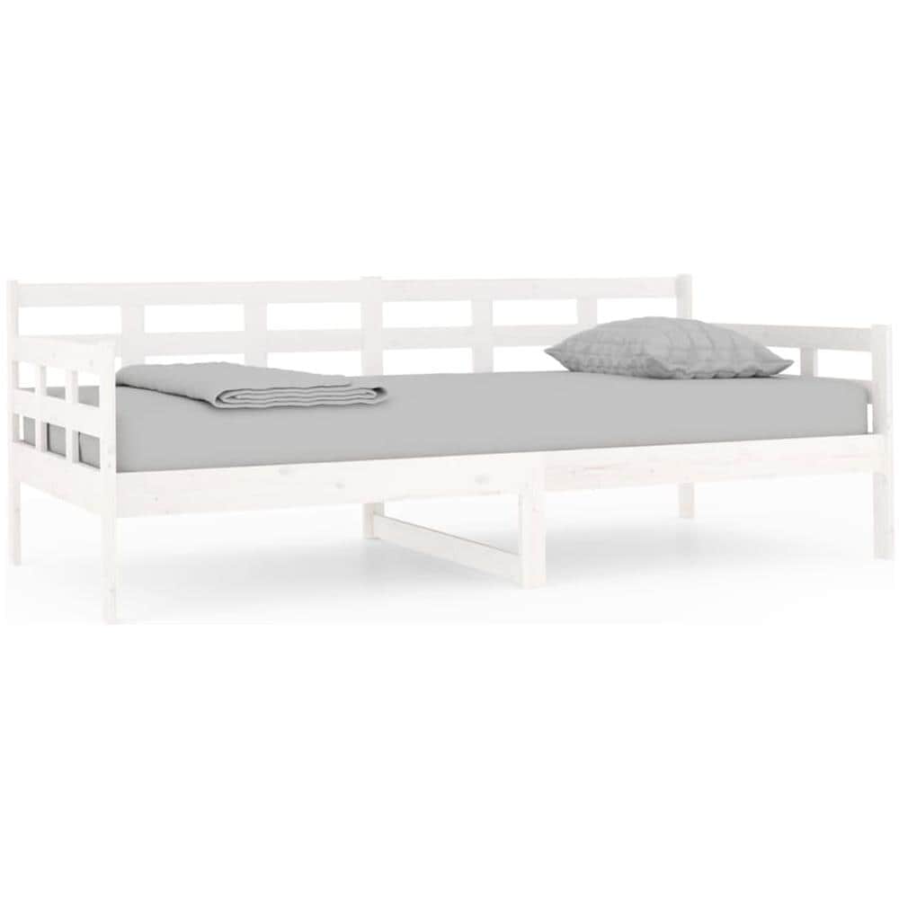 Dormeuse Bianca In Legno Massello Di Pino 90x190 Cm - Foto 2