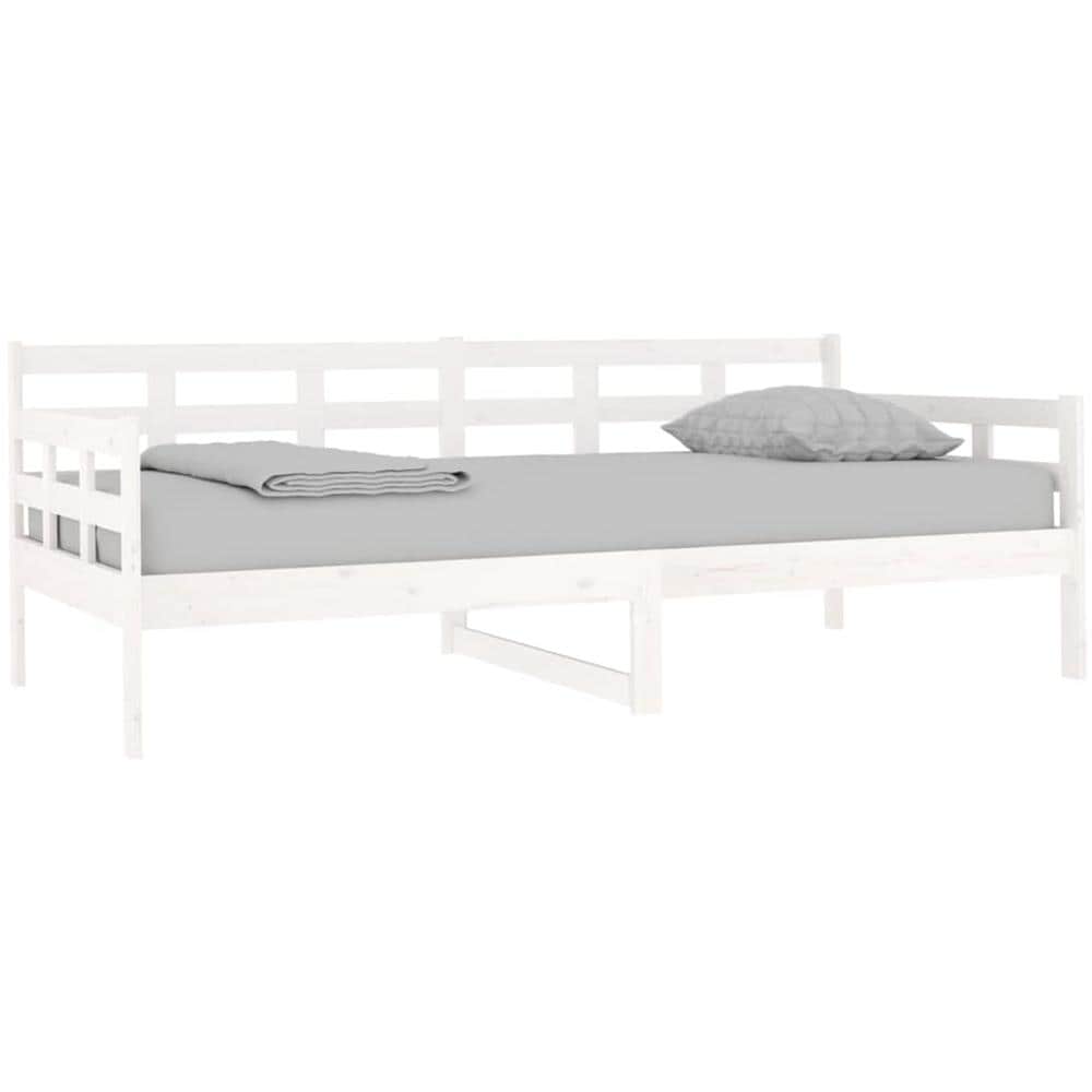 Dormeuse Bianca In Legno Massello Di Pino 90x190 Cm - Foto 3