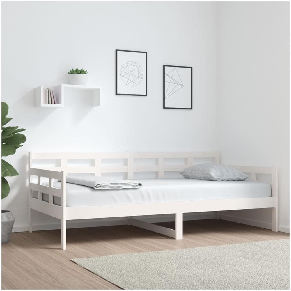 Dormeuse Bianca In Legno Massello Di Pino 90x190 Cm - Foto 1
