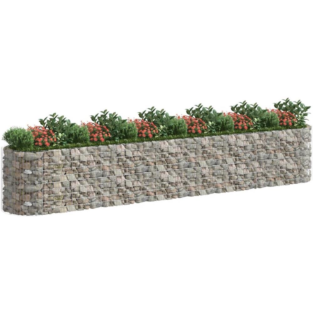 Gabbione con Letto Rialzato in Ferro Zincato 600x100x100 cm - Foto 2