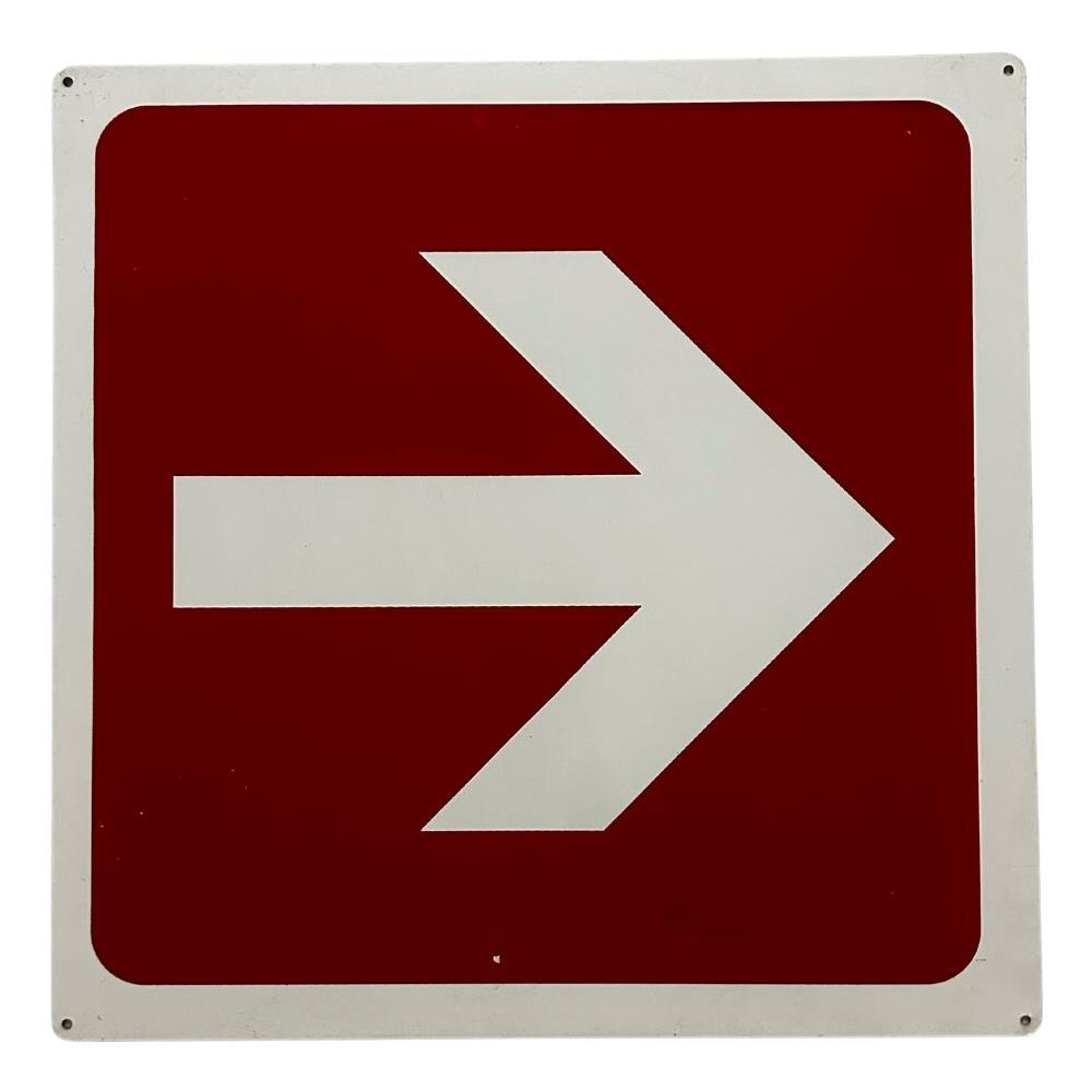 Cartello Segnaletica Alluminio Freccia Direzionale Regolabile 400x400 Mm - Foto 1