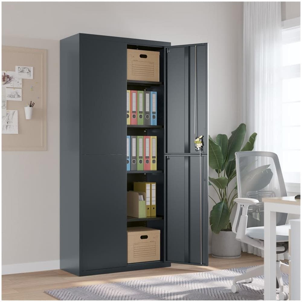 Armadio Classificatore Antracite 90x40x200 Cm In Acciaio - Foto 1