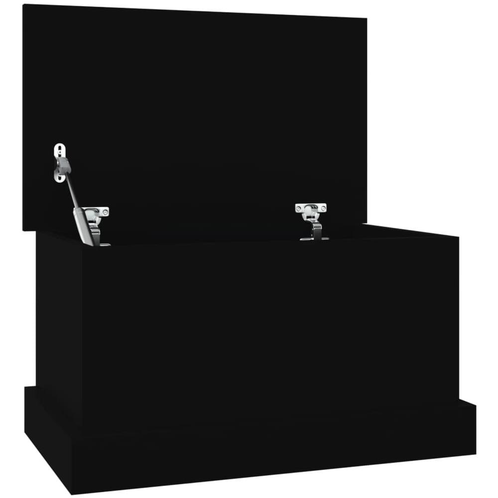 Contenitore Portaoggetti Nero 50x30x28 Cm Legno Multistrato - Foto 2