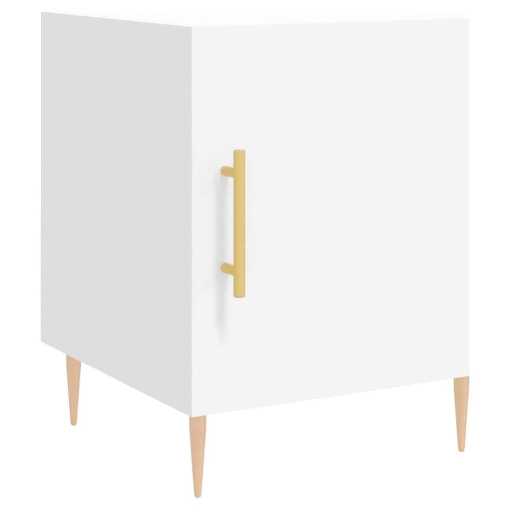 Comodino Bianco 40x40x50 Cm In Legno Multistrato - Foto 2