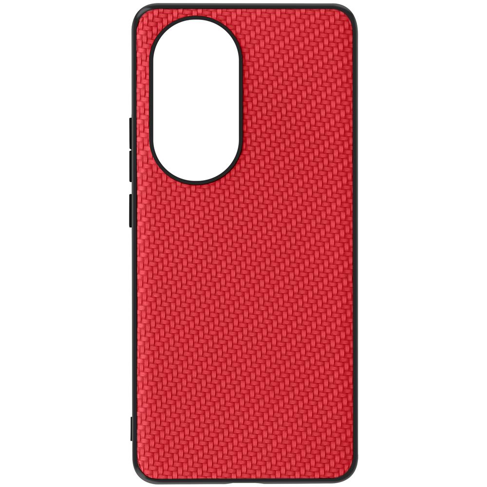 Cover Per Oppo Reno 10 E 10 Pro Gel Di Silicone Stile Carbonio Rossa - Foto 1