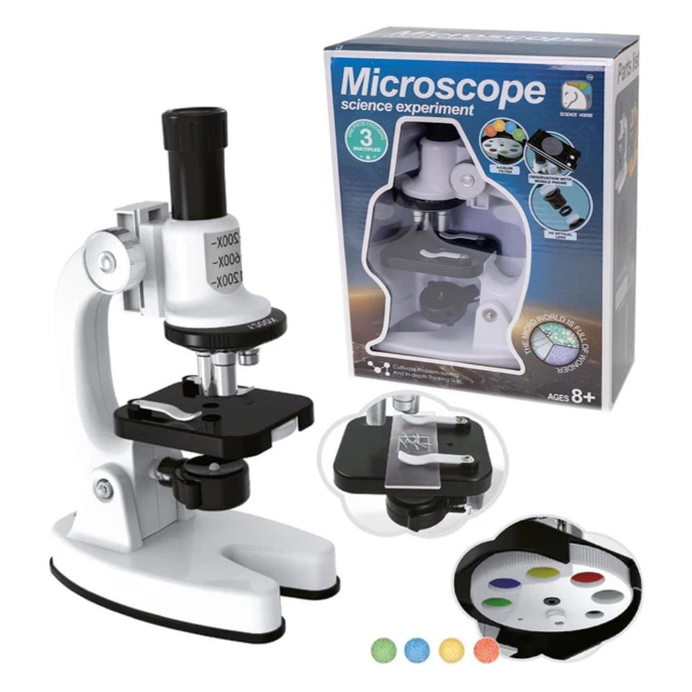Microscopio educativo per bambini, ingrandimento fino a 1200x, kit scientifico regalo - Foto 1