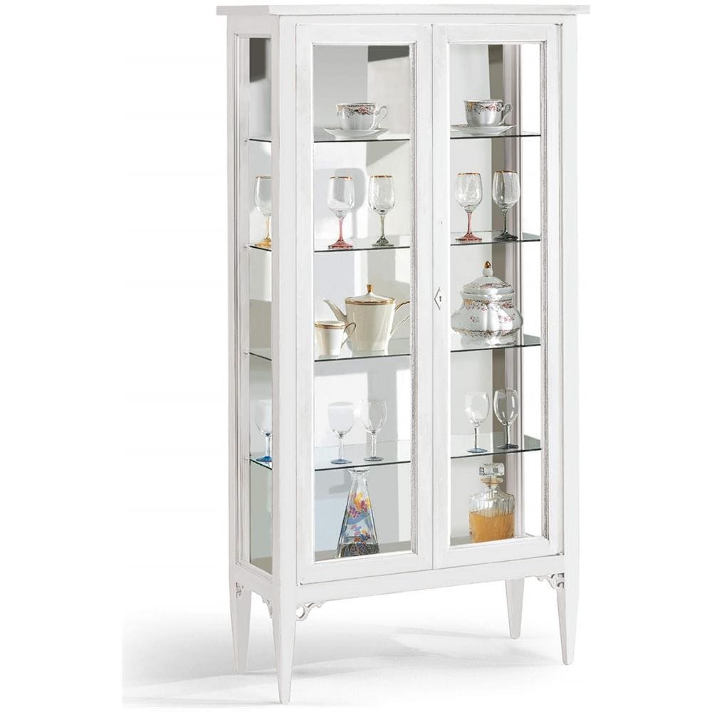 Christal - Credenza Con Vetrina In Legno Massello - Foto 1