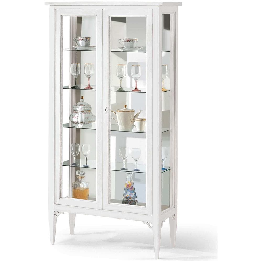 Christal - Credenza Con Vetrina In Legno Massello - Foto 2