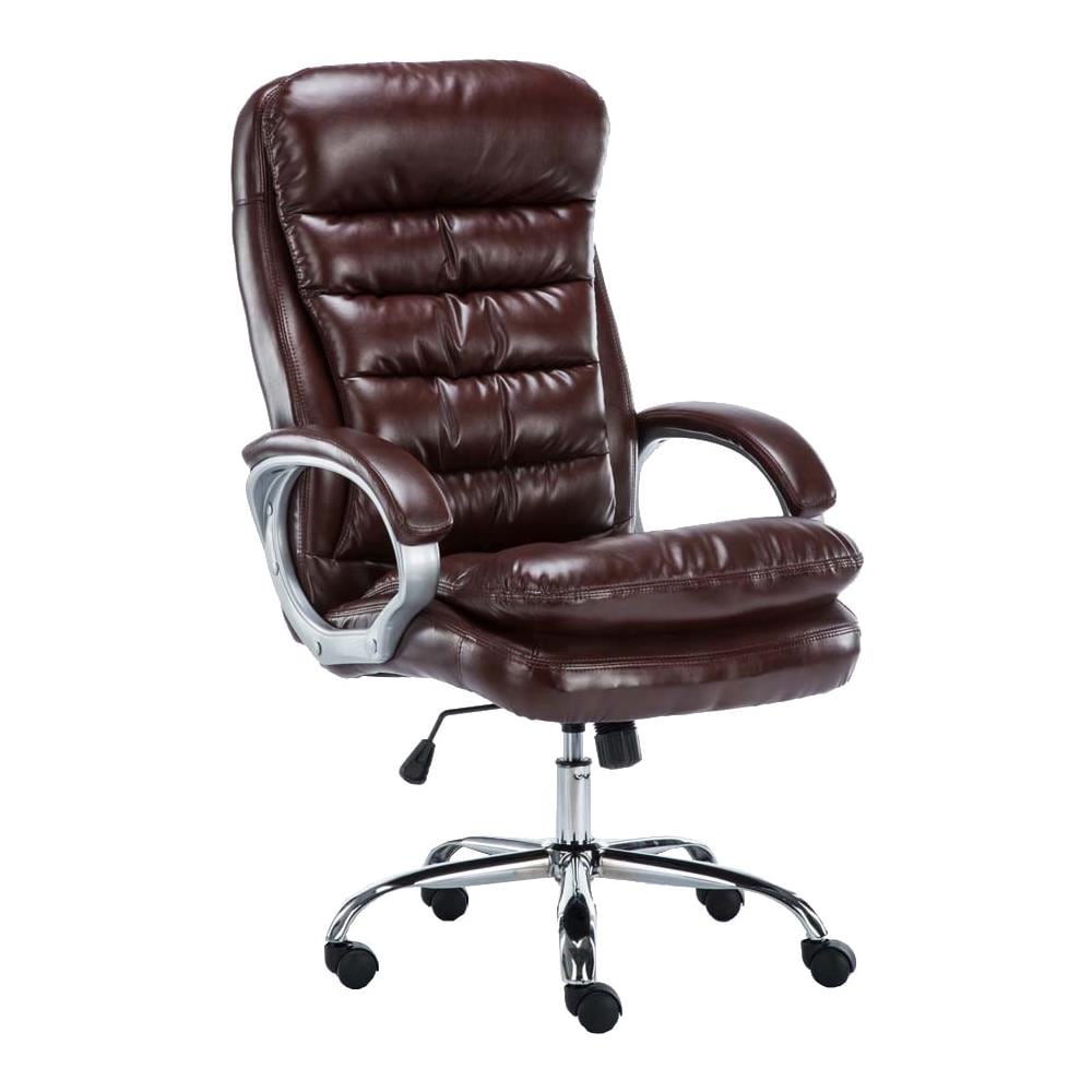 Sedia Ufficio Vancouver XXL in Similpelle I Poltrona Elegante Direttore Carico Max 235 kg I Poltrona Ergonomica Imbottita e Rinforzata Bordeaux - Foto 1